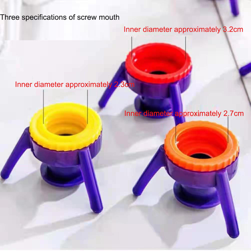Inverted bottle cap, large, medium, small, and sub size, multifunctional three legged stand, shower gel, shampoo, leak proof bot
