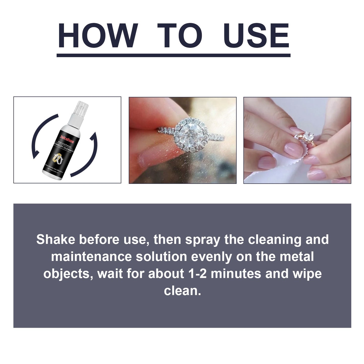 Jewelry Cleaner, Gold And Silver Jewelry Watches Diamond Ring Jewelry Decontamination Anti-Oxidation Cleaner