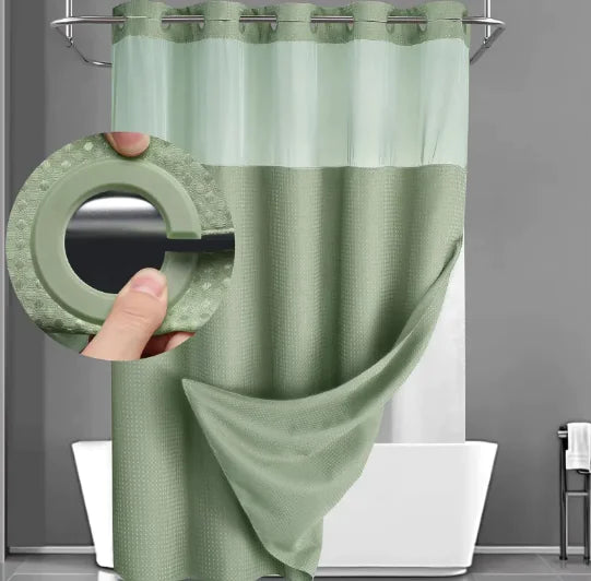 Without Hook Double-Layer Shower Curtain Set