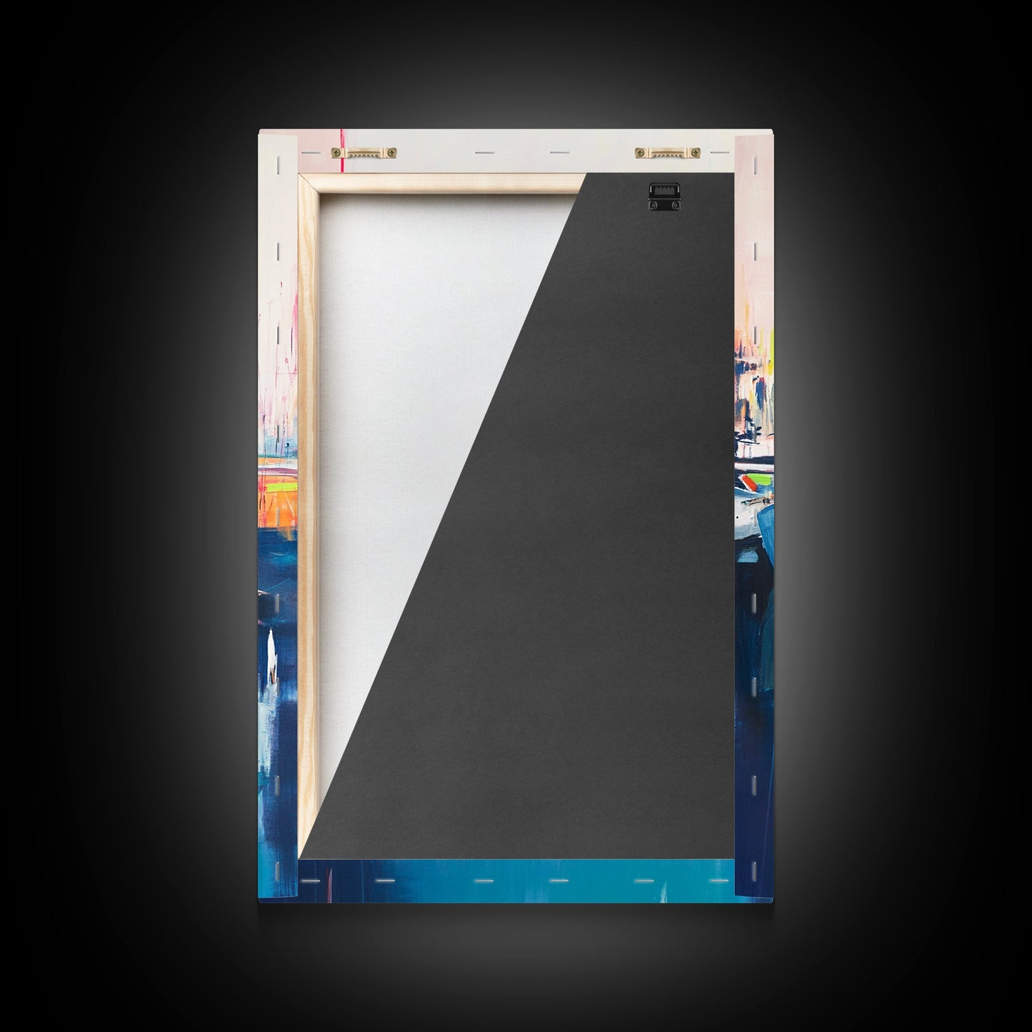 Harbor Sailboats, nautical wall art, seascape painting, coastal painting, sailboat painting, pink abstract art, Canvas Print