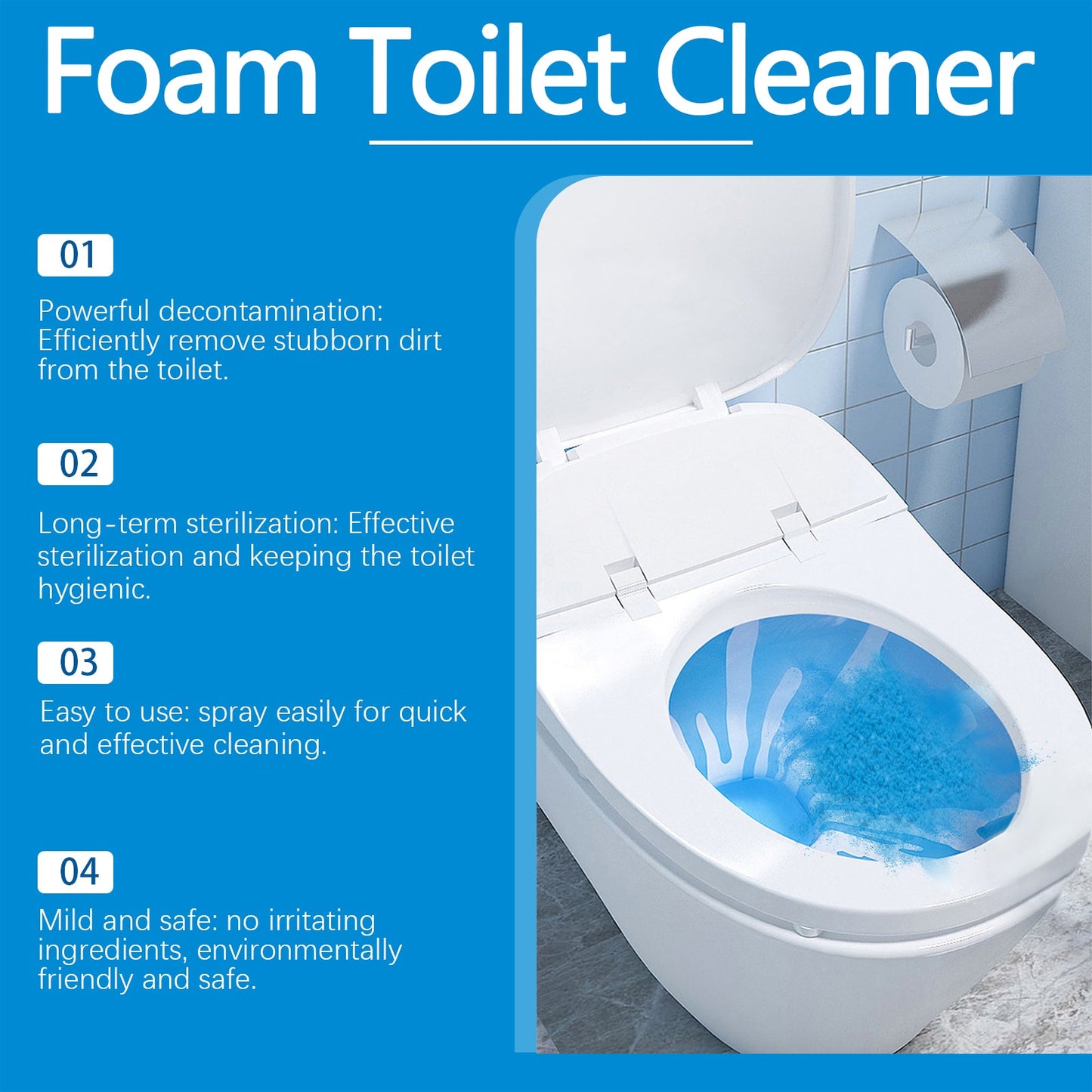 Foam Toilet Cleaner Toilet Cleaner Stains Urine Stains Descaling Odor Cleaning Toilet Cleaner