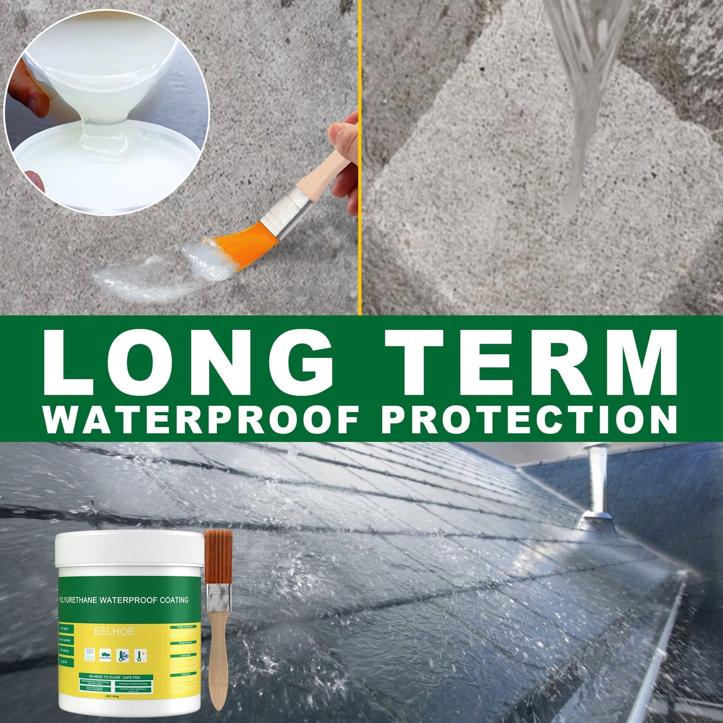 Floor Leak Waterproof Adhesive, Exterior Wall Bathroom Toilet Waterproofing Agent Brick Wall Permeable Paint