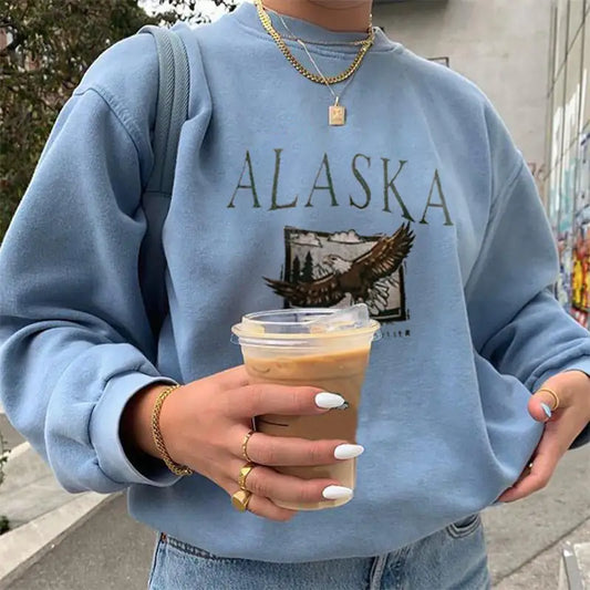 Printed Casual Loose Sweatshirt