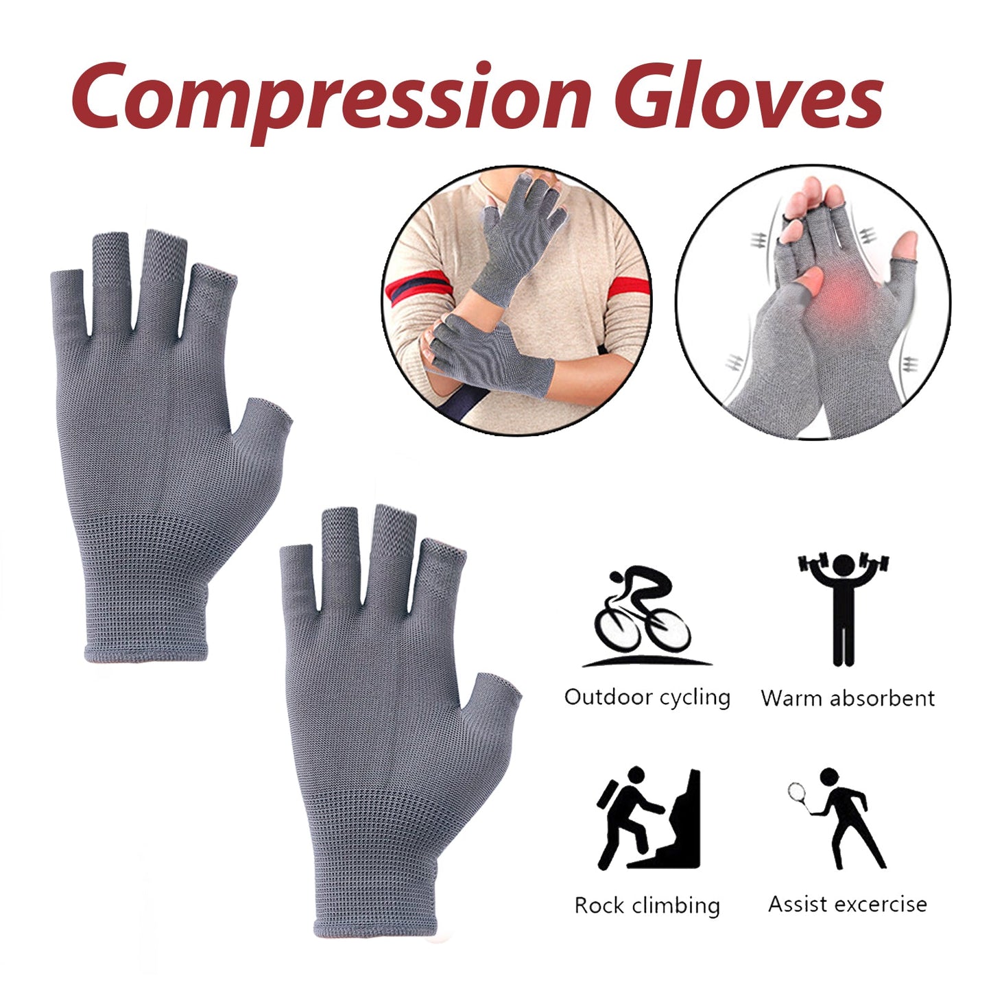 Joint Compression Gloves Relieve Hand Wrist Stiffness Thumb Joint Soreness Swelling Wrist Gloves