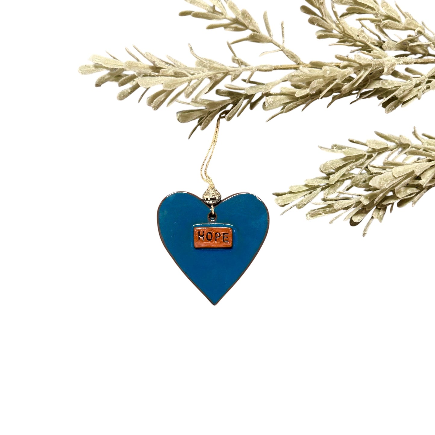 Ceramic Heart Ornament - Hope