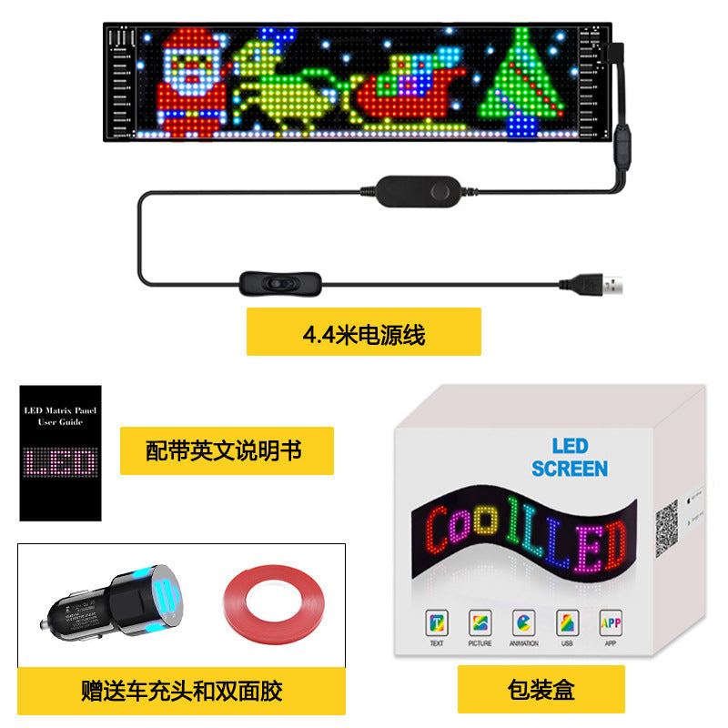 Flexible LED Advertising Screen LED Soft Panel APP Bluetooth Car Display