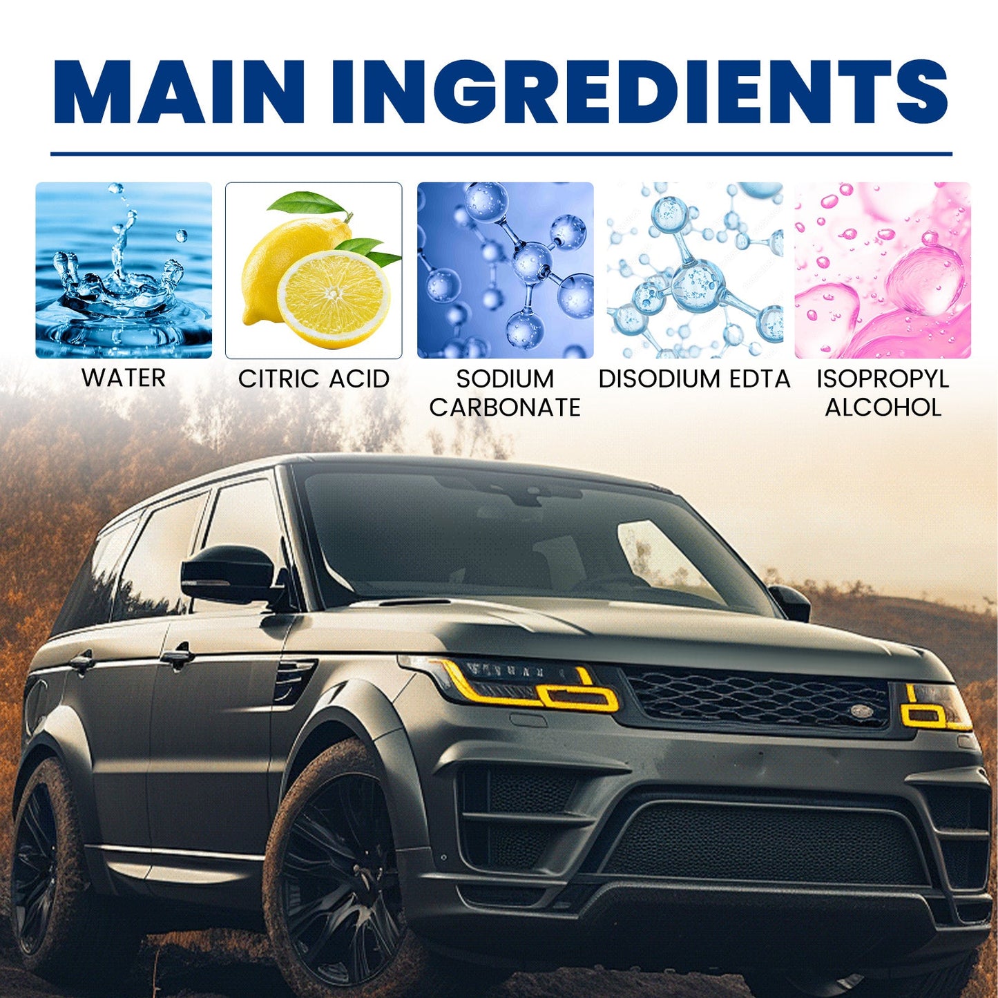 Iron Powder Removal Spray, Auto Metal Rust Reconditioning Anti-Rust Polishing Coating Care Cleaner