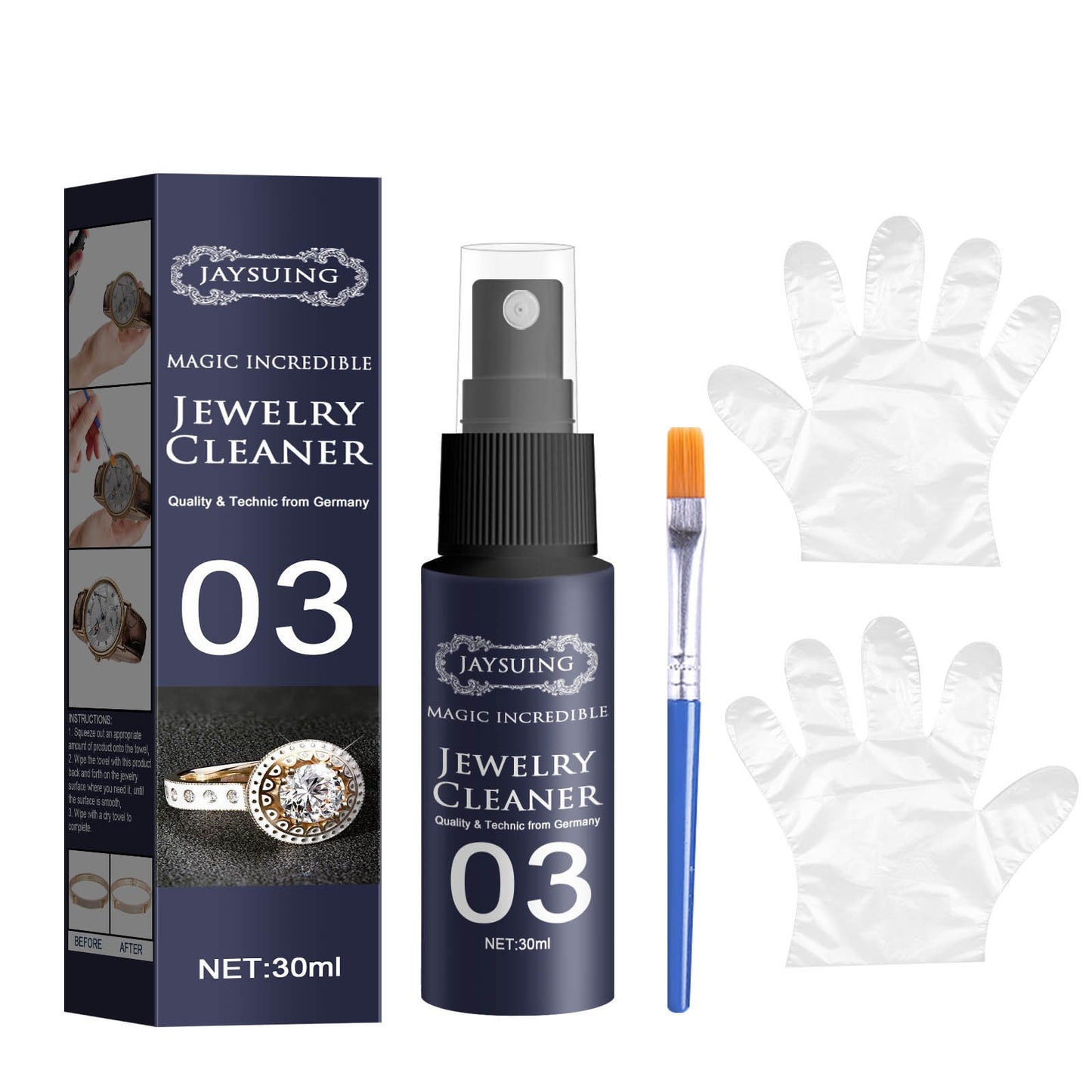 Jewelry Cleaner, Rust Decontamination Dial Cleaning Gold Watch Diamond Ring Cleaning Spray