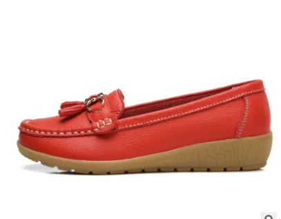 Casual Flat Shoes for Women - Genuine Leather