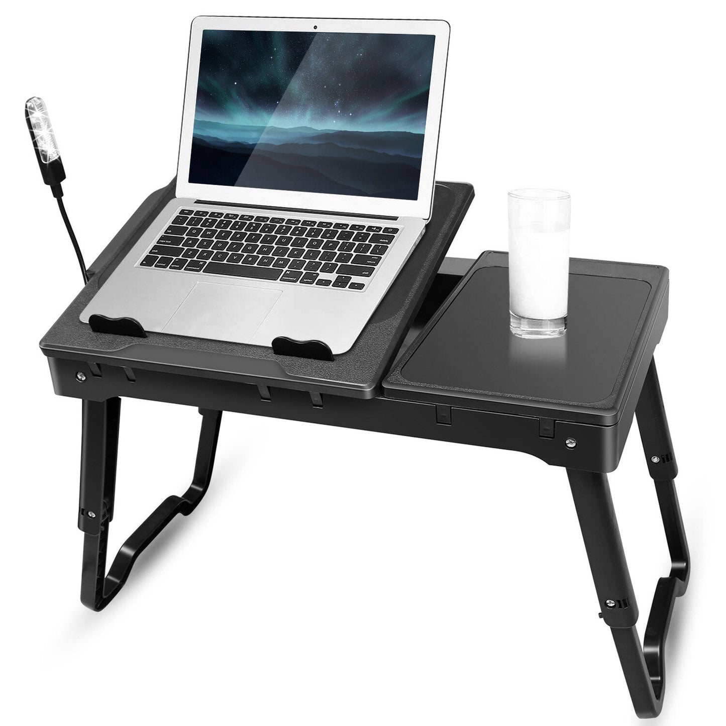 Folding Laptop Table with Cooling Fan — Adjustable, Foldable, Anti‑Slip Stand (Universal)