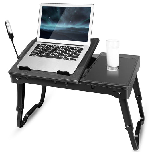 Folding Laptop Table with Cooling Fan — Adjustable, Foldable, Anti‑Slip Stand (Universal)