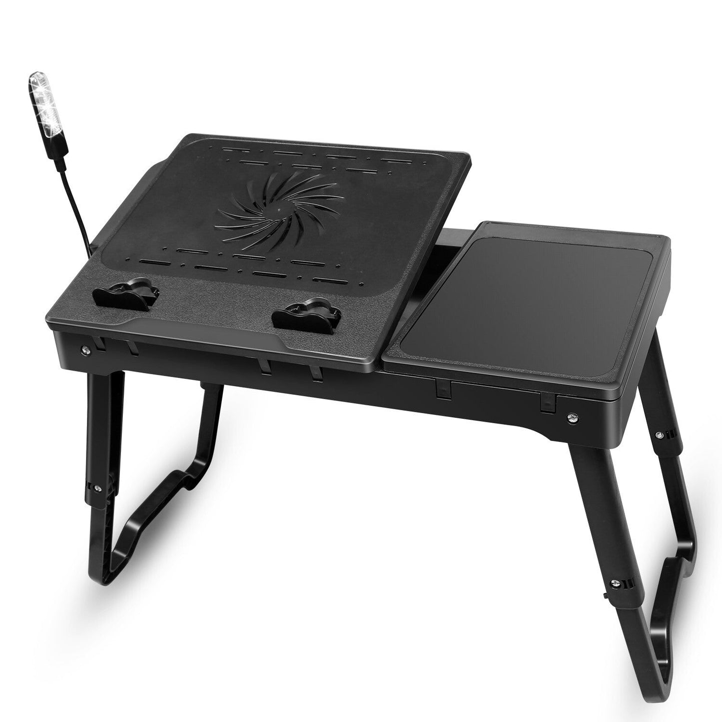 Folding Laptop Table with Cooling Fan — Adjustable, Foldable, Anti‑Slip Stand (Universal)