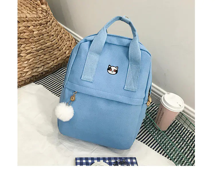 Style Canvas Embroidered Backpack