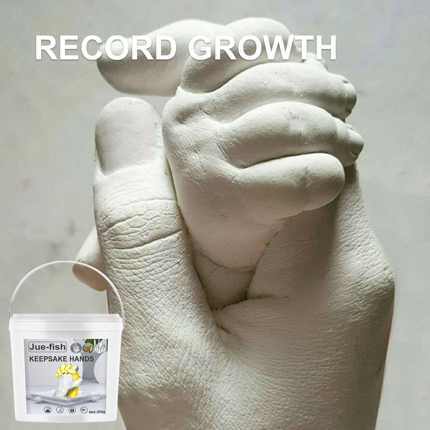 Jue-Fish 3D Hand Makrolon Powder Couple Anniversary Souvenir DIY Mother's Day Children's Day Gift