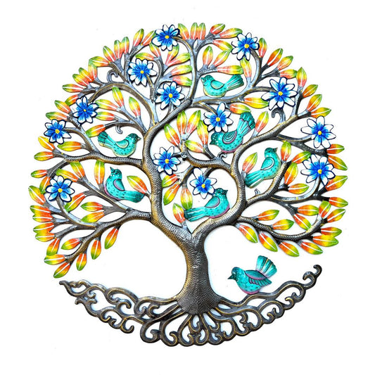 Yellow Tree of Life with Birds