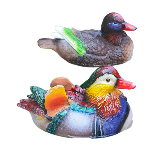 Floating Mandarin Duck Landscape Resin Decoration