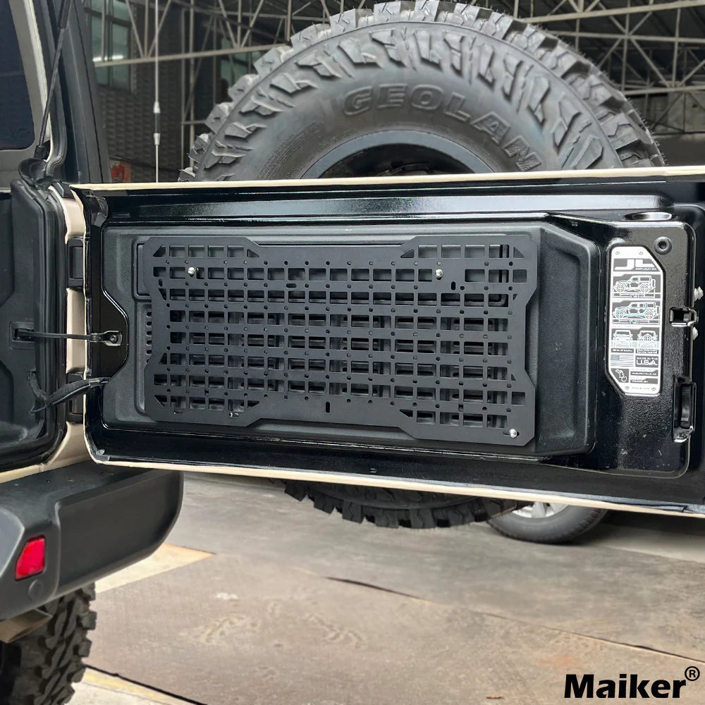 JK&JL Tailgate Tactical Panel for Wrangler Tailgate Tool Kit/JL Organizer Racks Compatible with Jeep Wrangler 2007-2022 JK JKU &