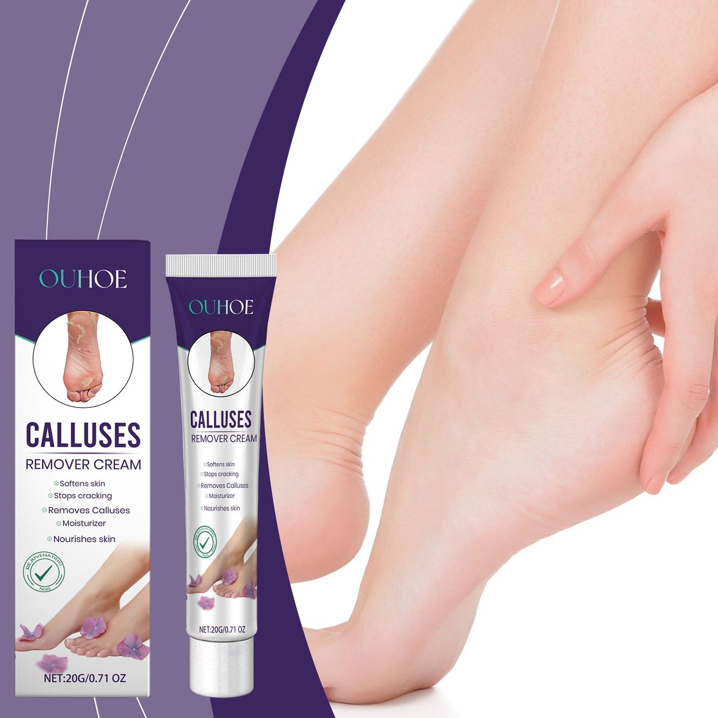 Foot Callous Removal Repair Cream Gently Softers Exfoliation Soothing Dry Moisturizing Hydrating Repair Cream