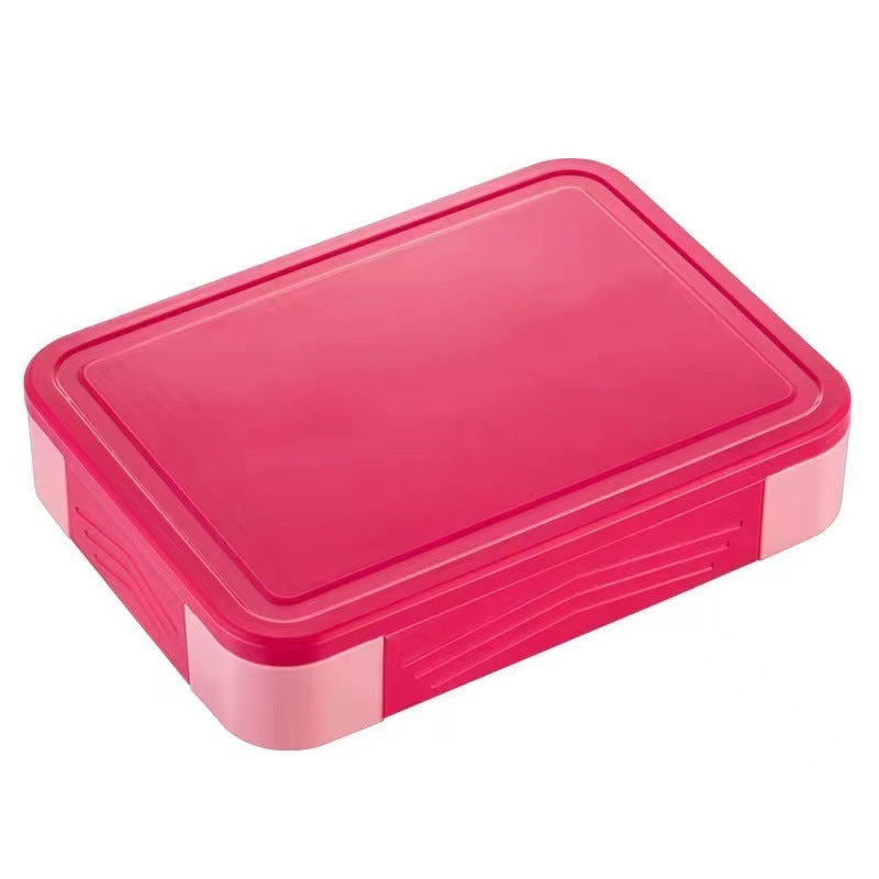 Japanese style simple portable microwaveable double layer partition lunch box