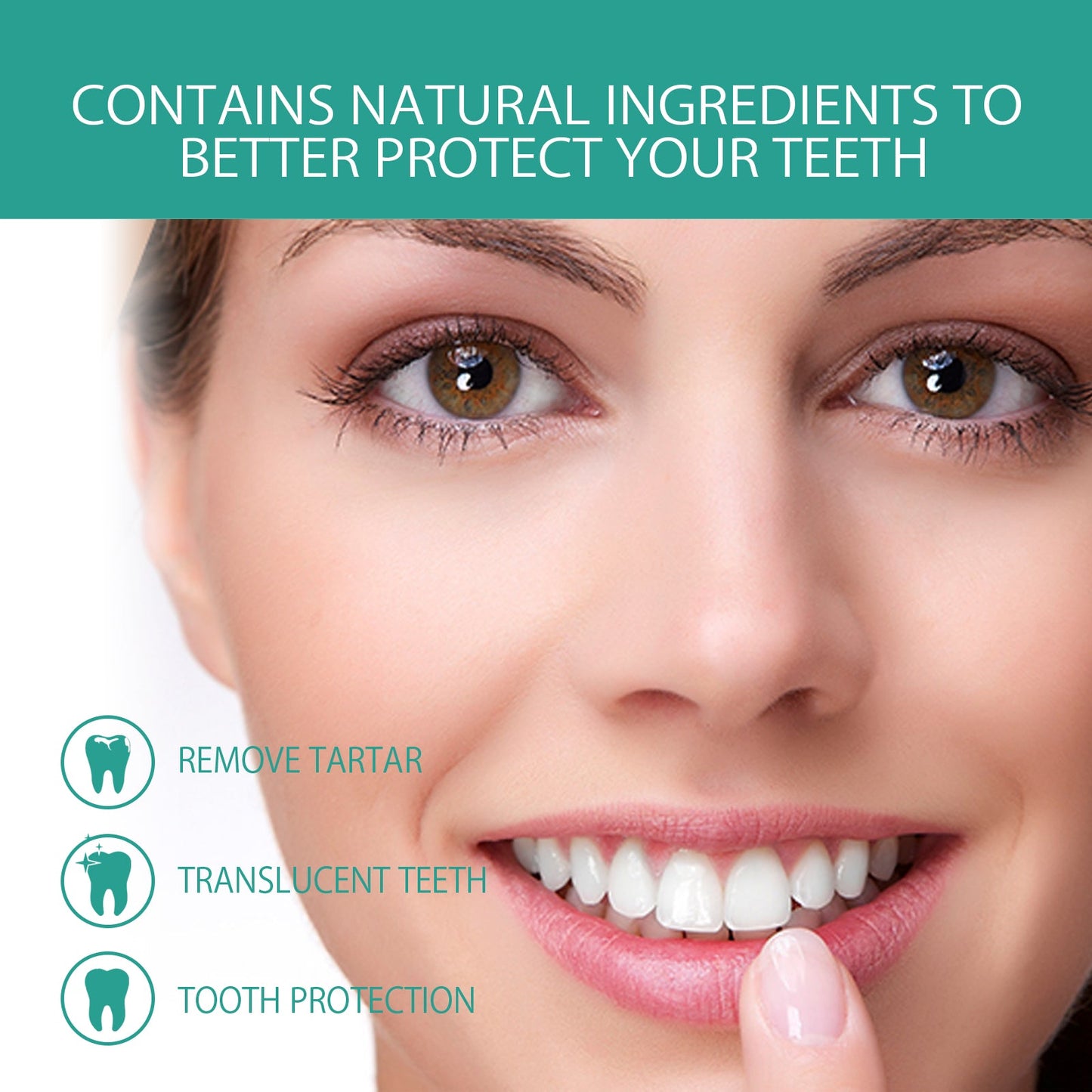 Foaming Teeth Mousse deeply cleans teeth stains, tooth yolk, gums and fresh breath