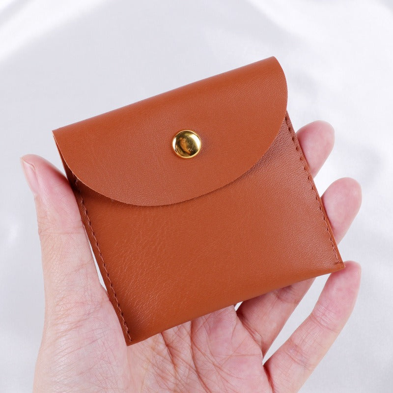Jewelry bag leather buckle storage bag