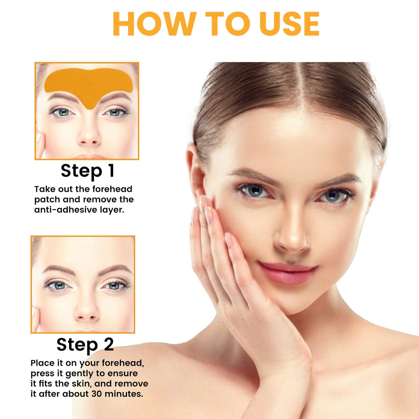 Forehead Wrinkle Patch, Fade Fine Lines Smooth Forehead Fine Lines Firming Skin Anti-Wrinkle Forehead Patch