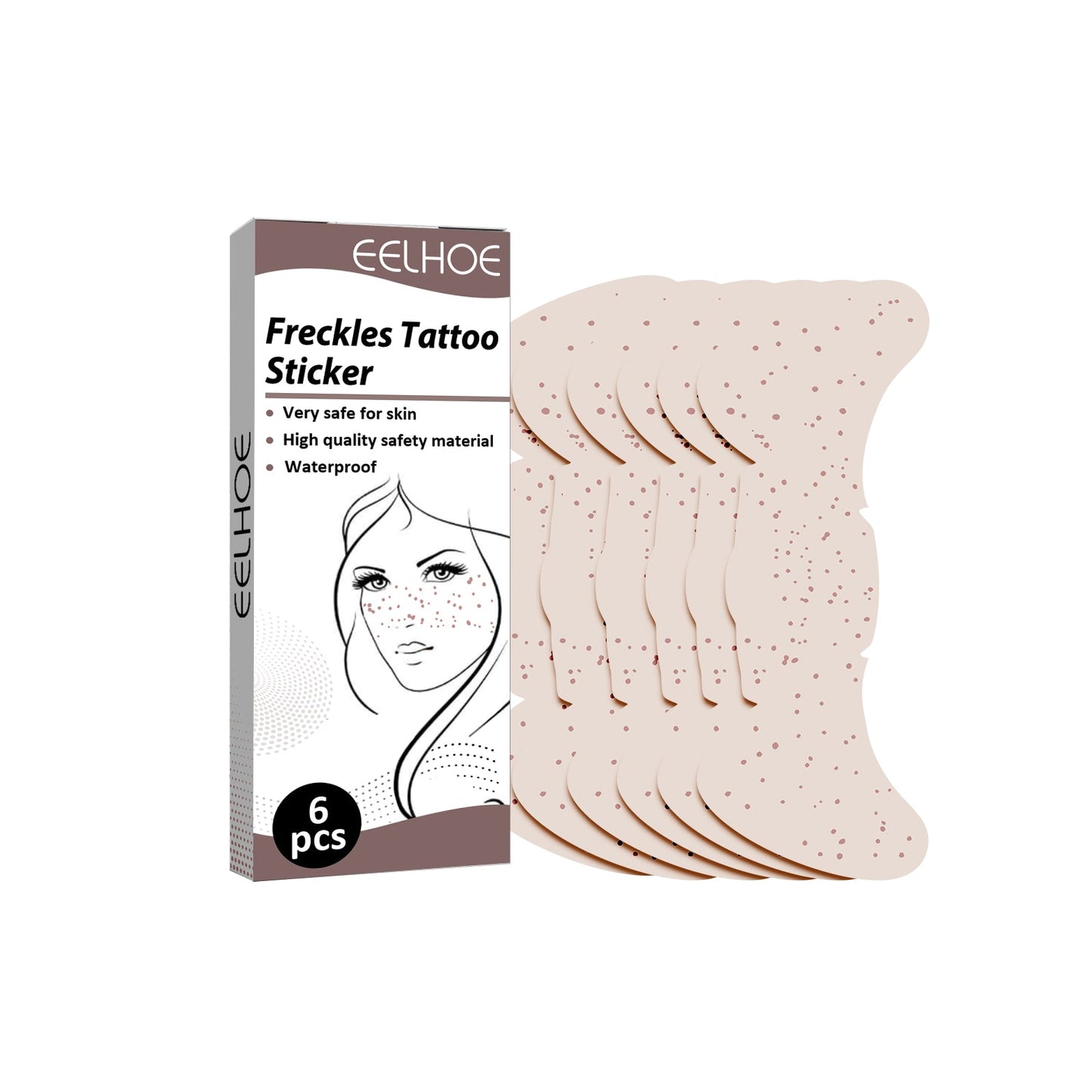Freckles Tattoo Sticker, Sweat-Proof Long-Lasting Makeup Party Euro-American Freckle Stick Fashion Personality Freckle Waterproof