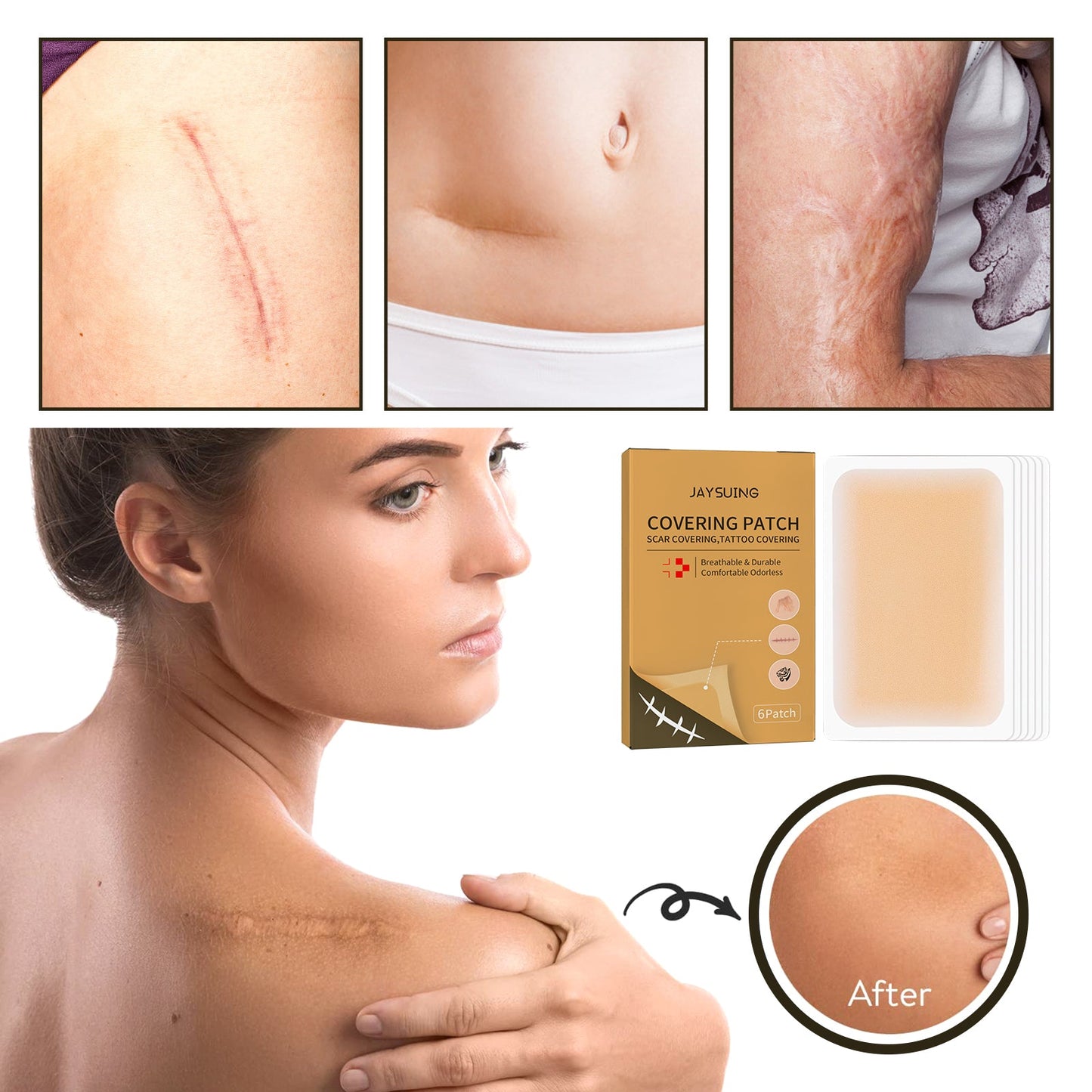 Invisible Concealer, Skin Concealer Tattoo Scar Cover Invisible Waterproof Skin Tone Cover