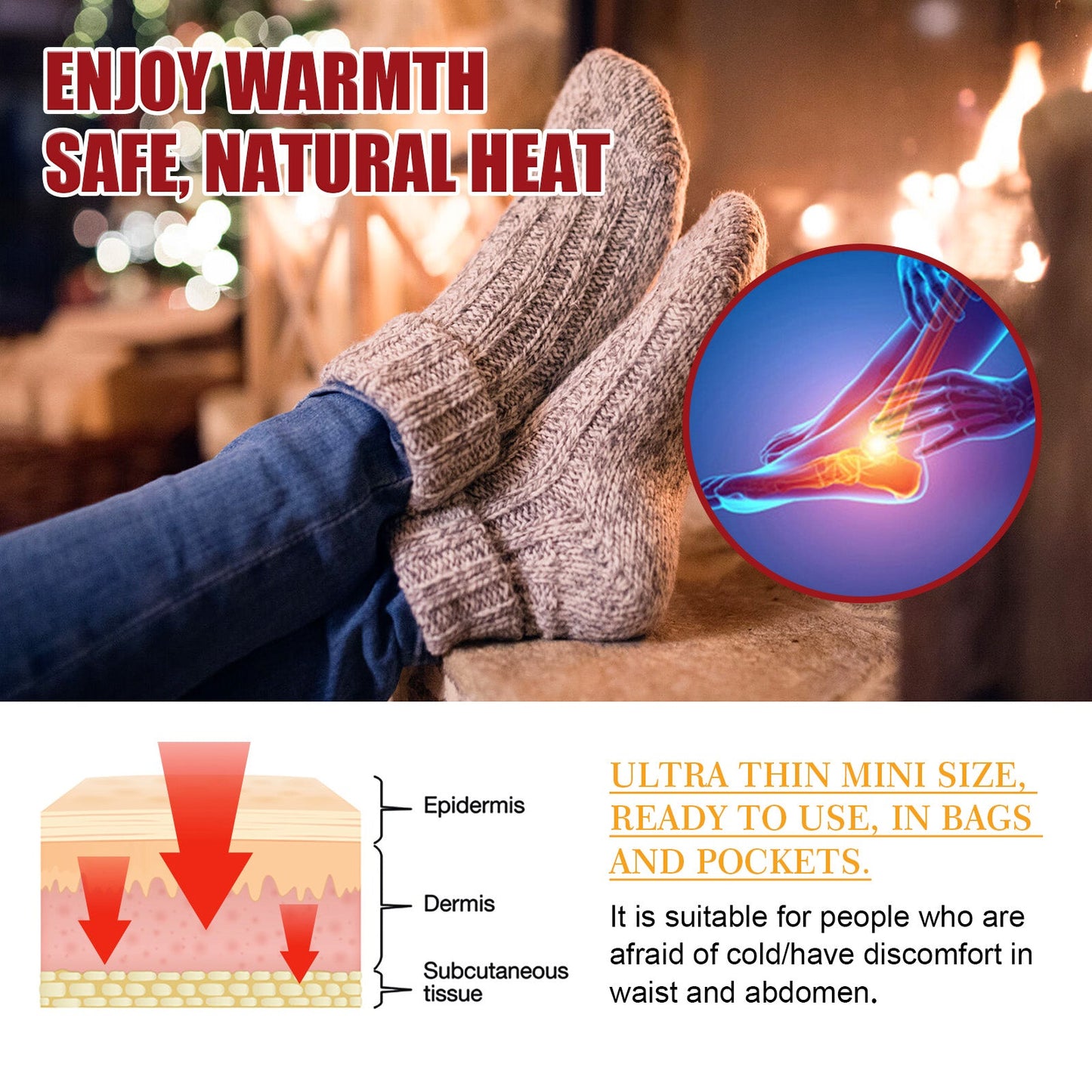 Foot Warm Patch, Warm Portable Disposable Heat And Cold Warm Foot Patch