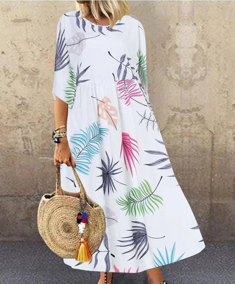 Plus Size Printed Women's Dress
