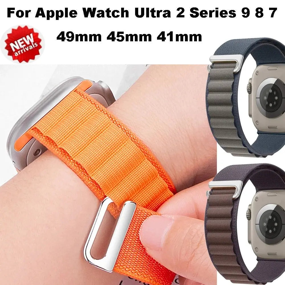 For Alpine Loop Nylon Band for Apple Watch Band 49mm 42mm 44mm 45mm 41mm 40mm 38mm Strap for iWatch Series Ultra 2/SE/9/8/7/6/5/4/3