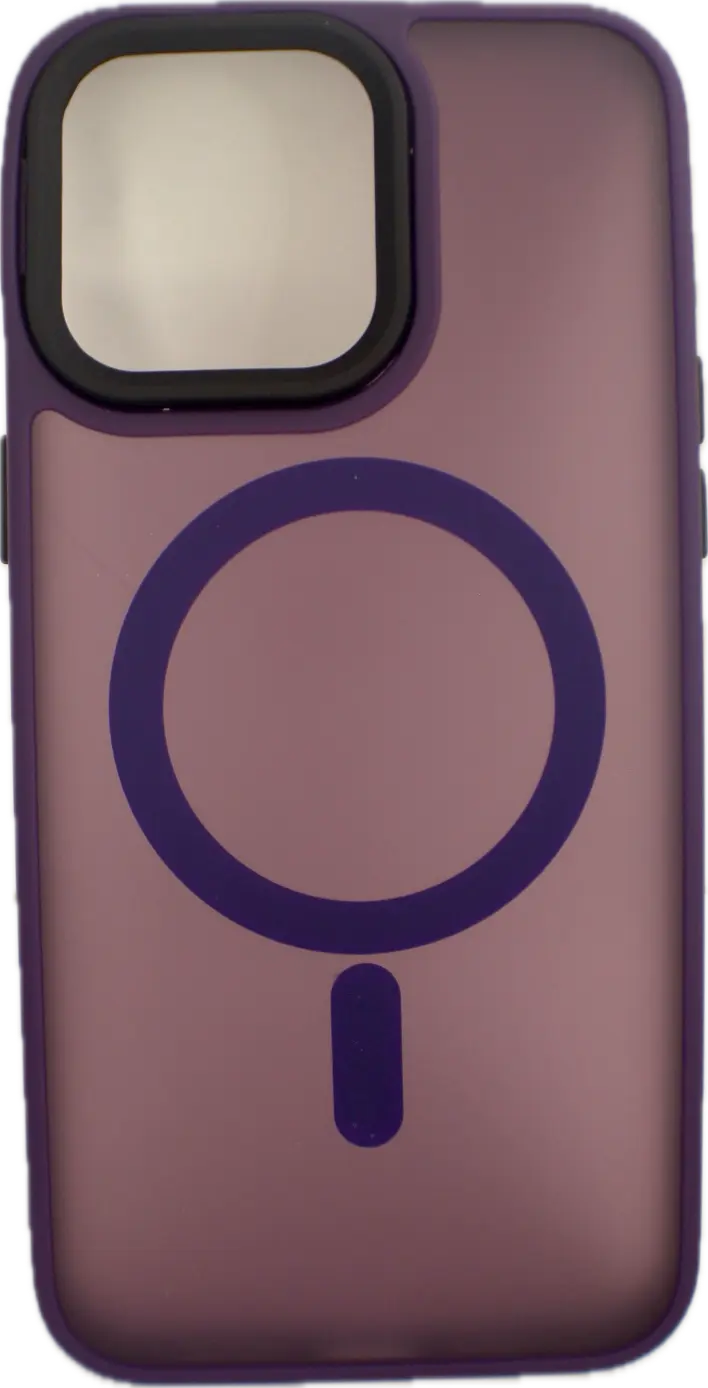For Magnetic For iPhone 15 14 13 Pro Max Plus Hard PC Bumper Cover Dark Purple