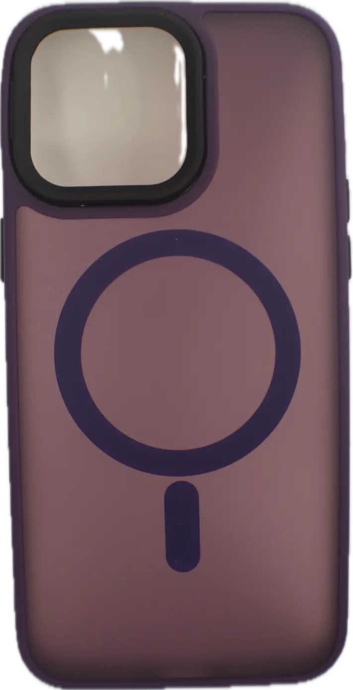 For Magnetic For iPhone 15 14 13 Pro Max Plus Hard PC Bumper Cover Dark Purple