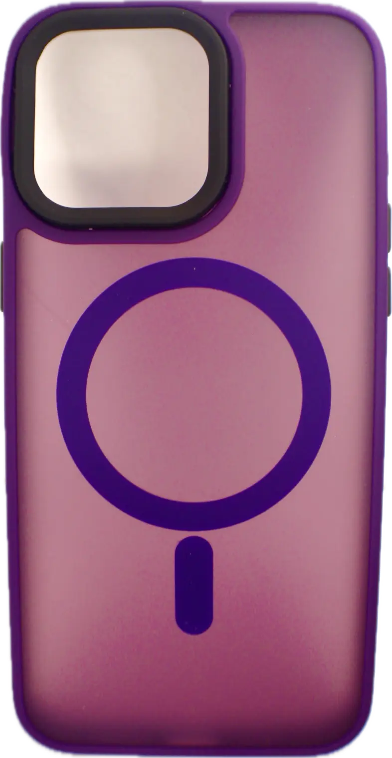 For Magnetic For iPhone 15 14 13 Pro Max Plus Hard PC Bumper Cover Dark Purple
