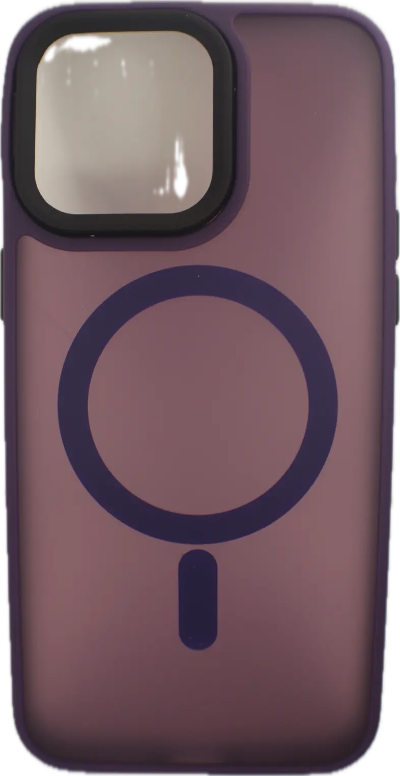 For Magnetic For iPhone 15 14 13 Pro Max Plus Hard PC Bumper Cover Dark Purple