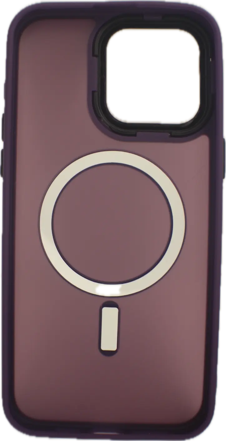For Magnetic For iPhone 15 14 13 Pro Max Plus Hard PC Bumper Cover Dark Purple