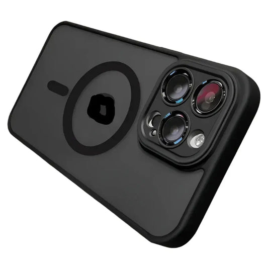 For Matte Wireless Charging Case For iPhone Shockproof Lens Protection Cover Matte Black