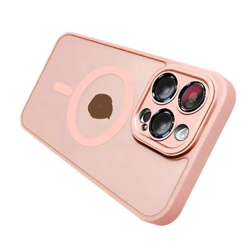 For Phone Matte Armor Magnetic For iPhone Matte Pink