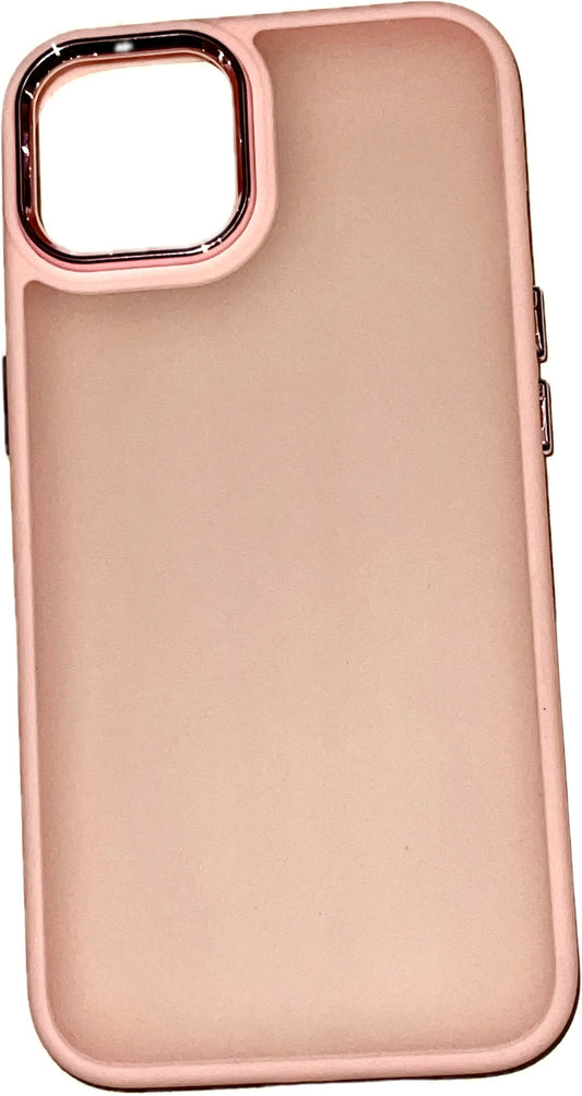 For iPhone 14 cases Matt Bumper Cases - Pink