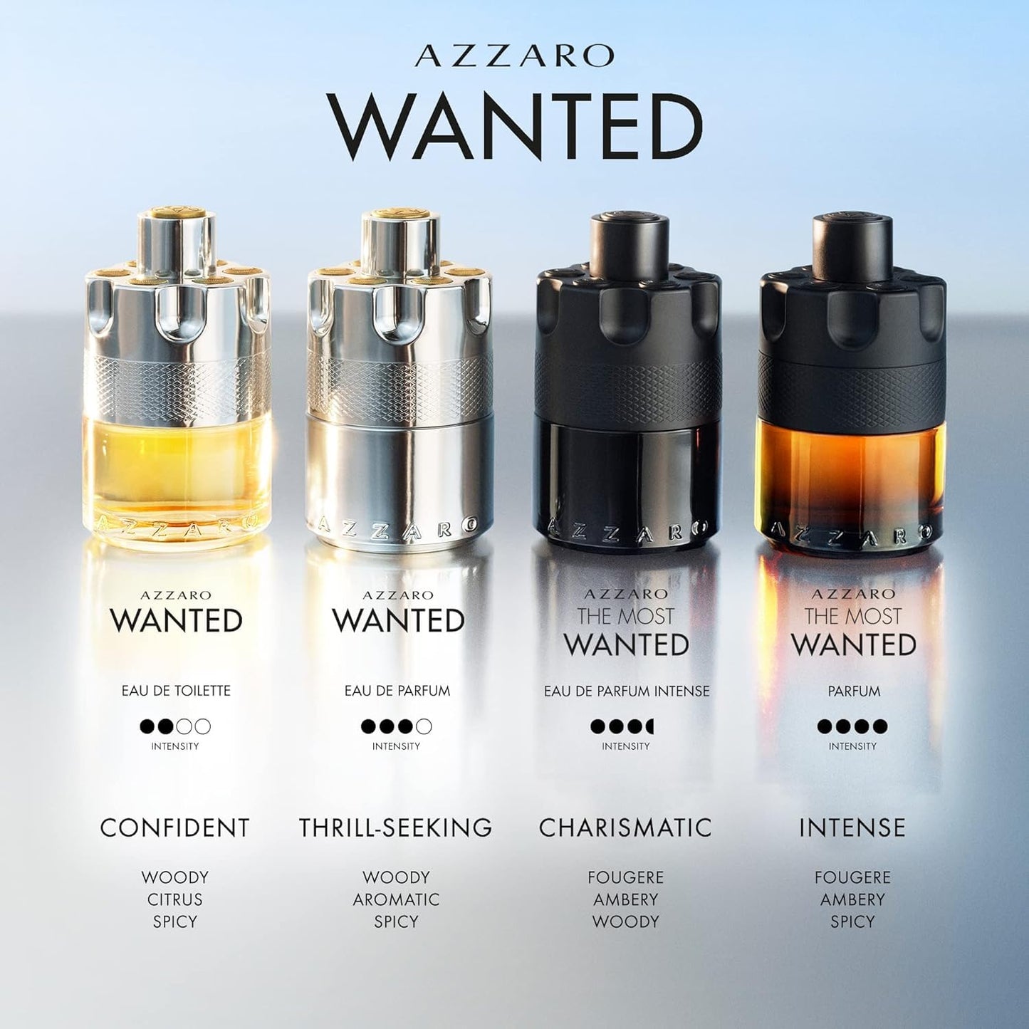 Azzaro Wanted Eau de Toilette - Vibrant & Irresistible Mens Cologne - Woody, Citrus & Spicy Fragrance - Fresh Notes of Cardamom, Lemon, Vetiver - Everyday Wear - Luxury Perfumes for Men