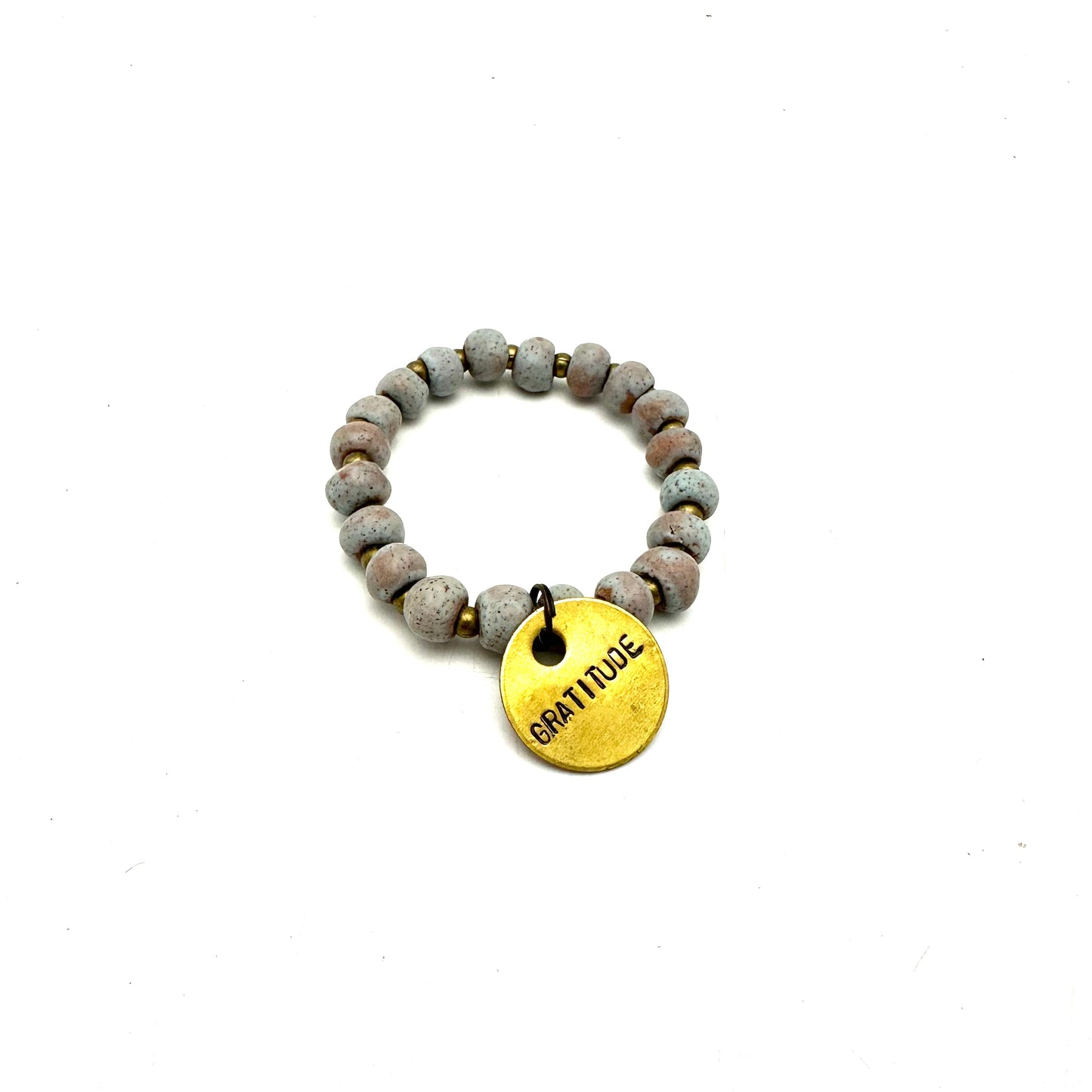 Ceramic Charm Bracelet - Gratitude