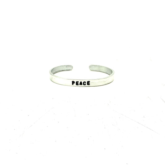 Inspirational Aluminum Cuff- Peace