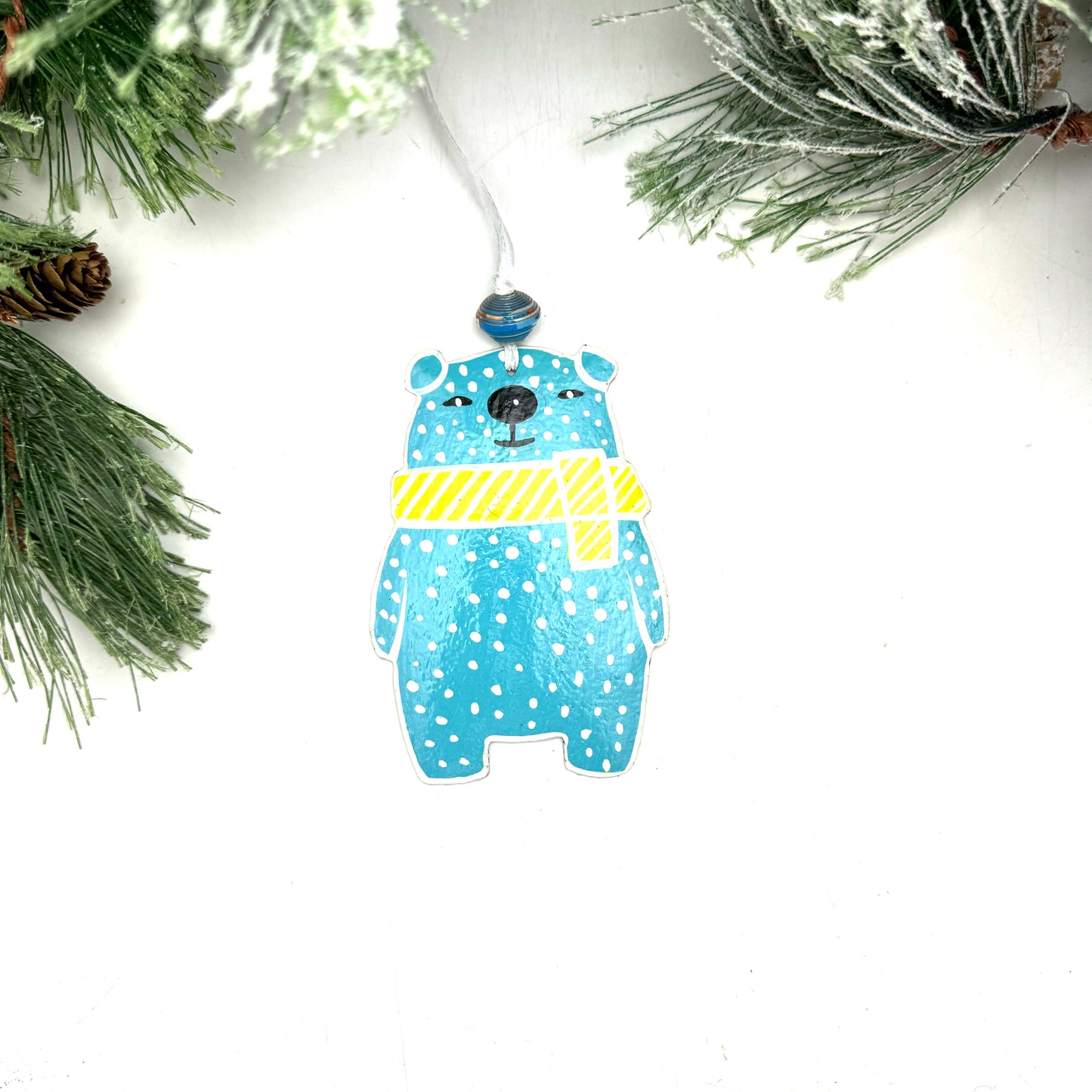 Ice Bear in the Snow Ornament