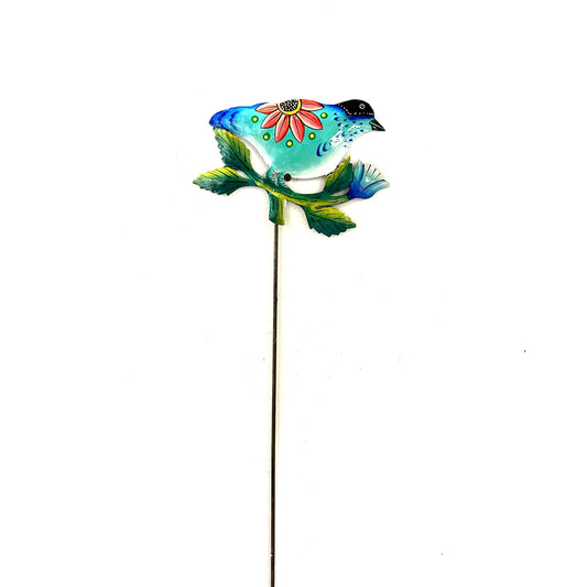 Large Blue Bird Garden Stake