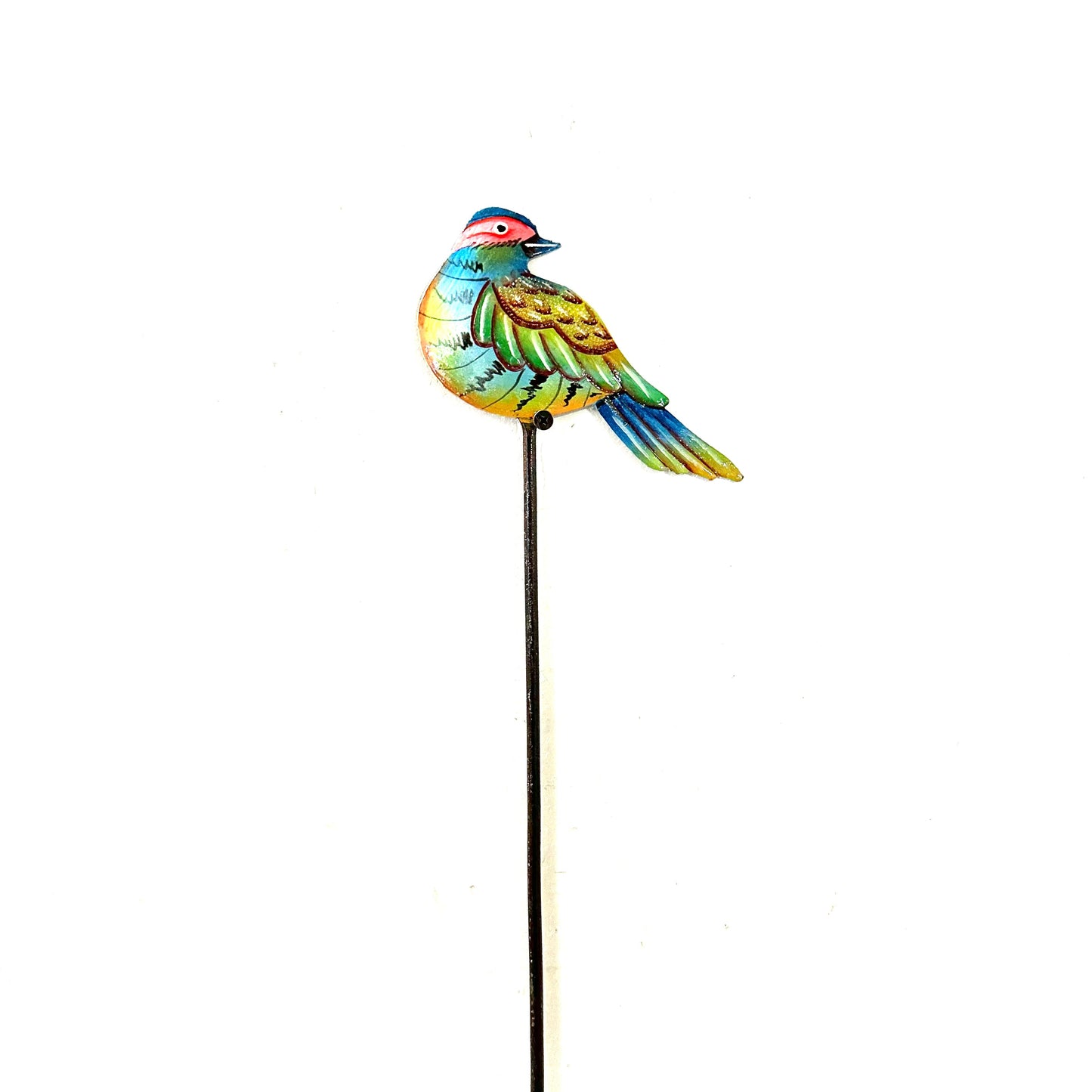 Realistic Bird Garden Stake- Blue/Pink