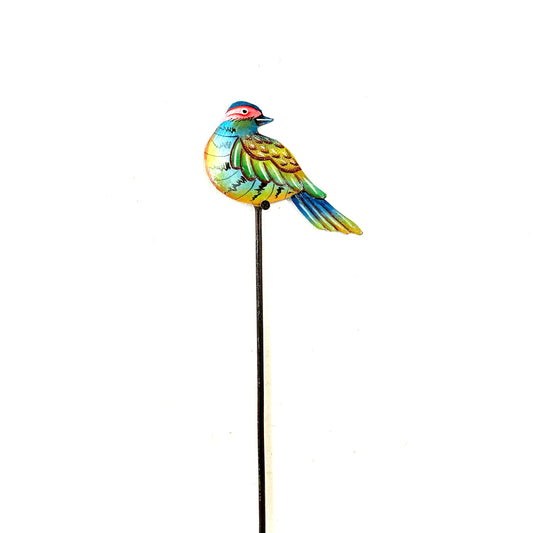 Realistic Bird Garden Stake- Blue/Pink