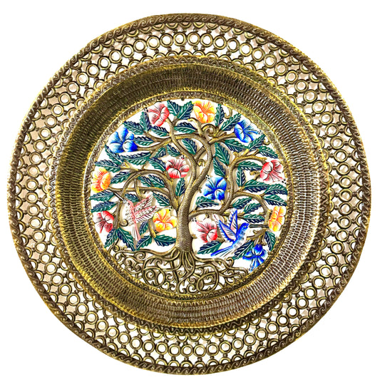 Jumbo Bronze Hibiscus and Hummingbird