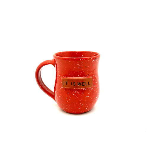 It Is Well Mug - Speckled Red