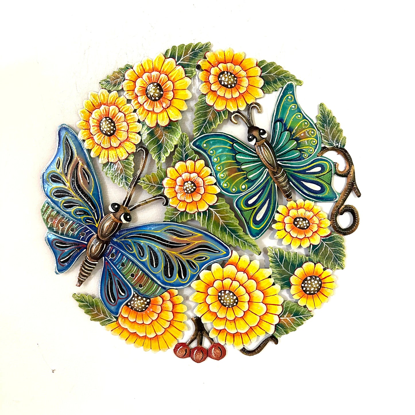 Butterfly Round- Yellow Flowers