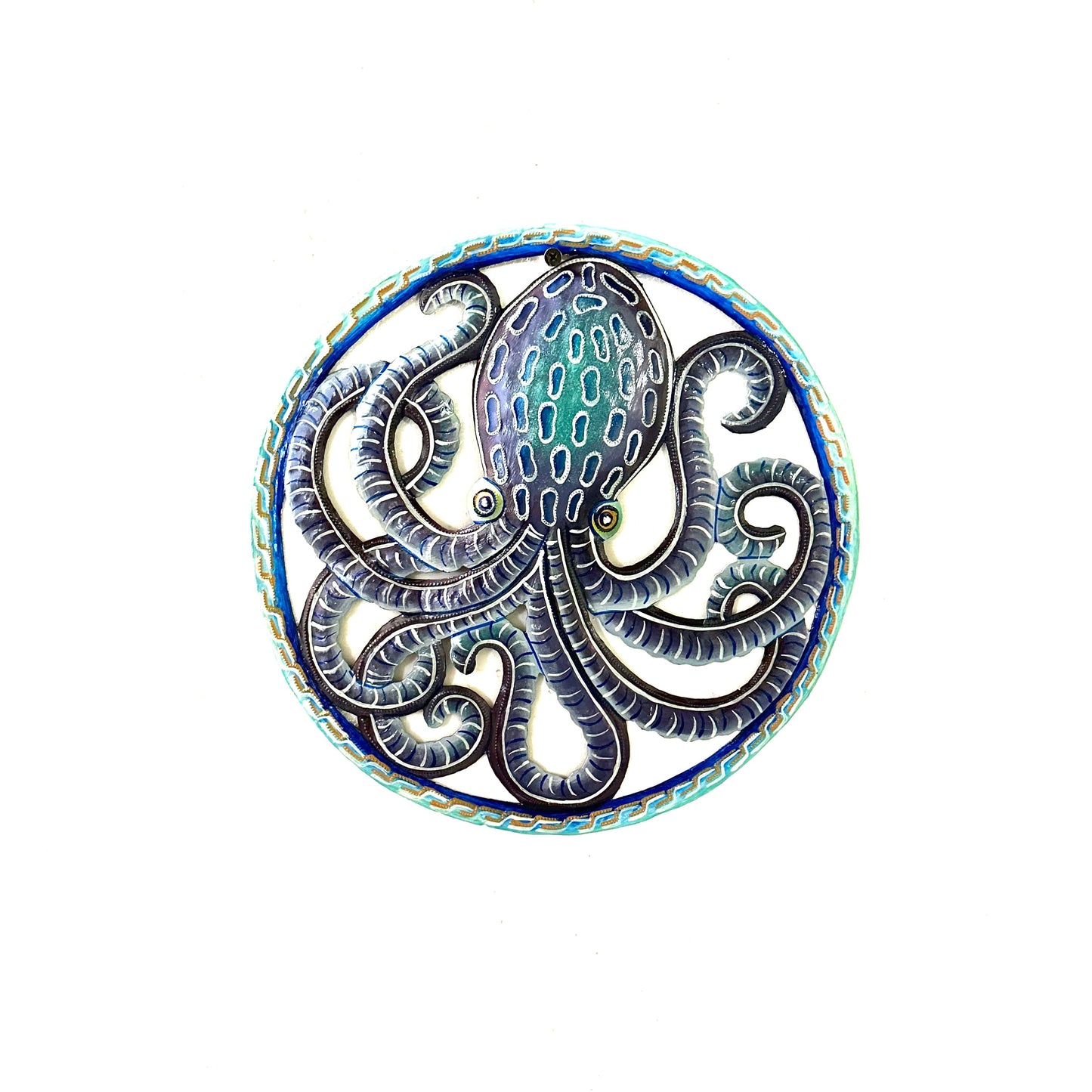 Medium Round Octopus- Blue